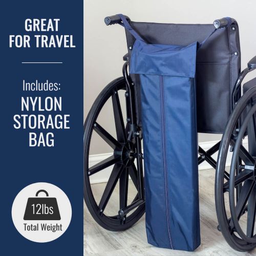 Attach the nylon storage bag to your chair for maximal comfort