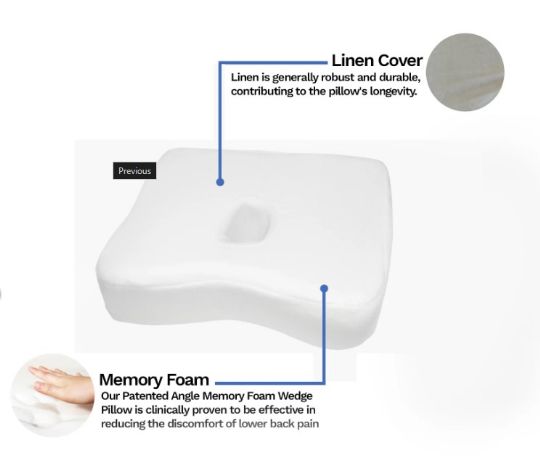 Ergonomically correct. Air ducted pocket to maintain clean, fresh air supply. 5lb. density memory foam.