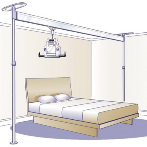 Rendering of Voyager Portable Ceiling Lift with Easytrack 2 Post  System
