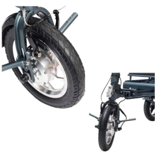 eFoldi Explorer Scooter view of the front wheel 