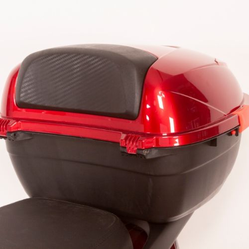 Its rear storage box has a padding for the comfort of your passenger