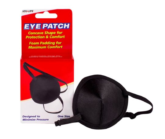 Front View of Eye Patch and Packaging
