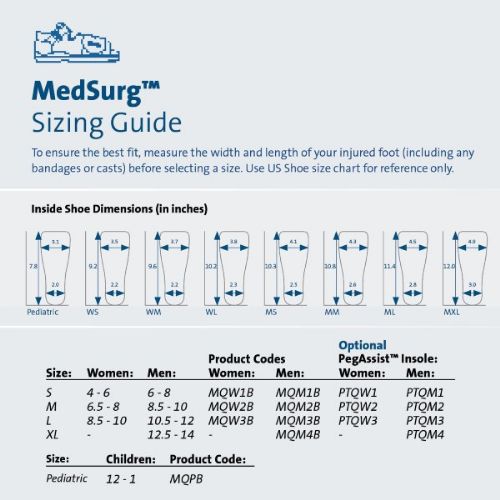 Here's the MedSurg Shoe Sizing Guide