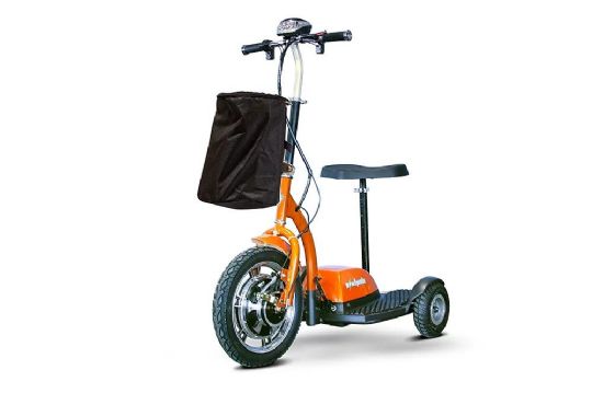 Orange - Stand-N-Ride Recreational Scooter with Folding Tiller

