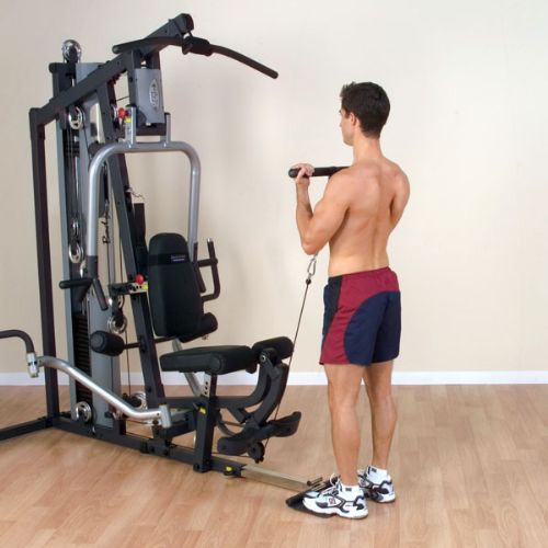 Upward arm curls with the Body-Solid G5S Selectorized Home Gym