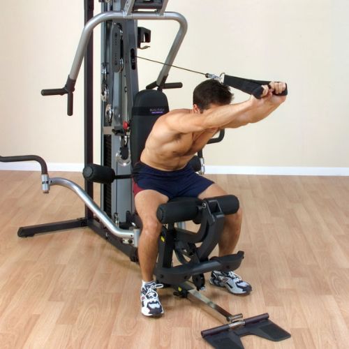 Overhead arm curls with the Body-Solid G5S Selectorized Home Gym