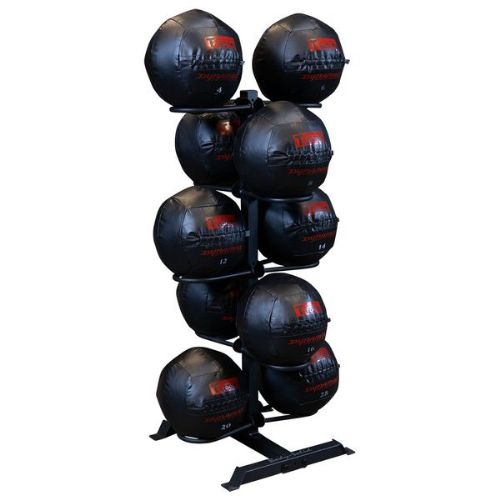 Body-Solid GMR20 Medicine Ball and Wall Ball Rack - Shown with Dynamax Balls (Not included)