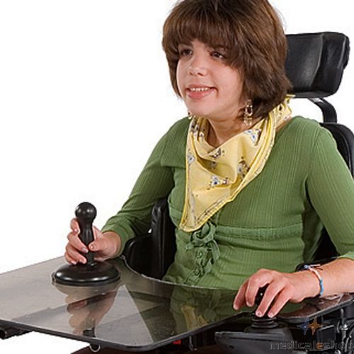 Easily grip onto the Rifton Hand Anchor while at a desk or in your wheelchair