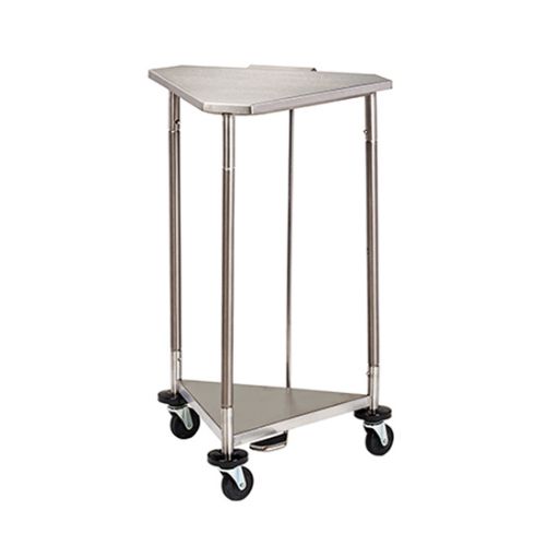 HS-54 18 in. Stainless Steel Triangular Hamper with Lid