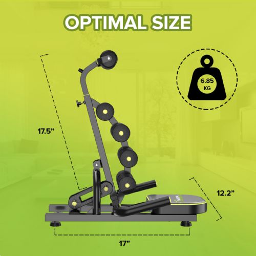 Mini Inversion Table for Back Pain Relief with 330 lbs. Capacity, Compact, and Foldable Back Stretcher - Dimensions