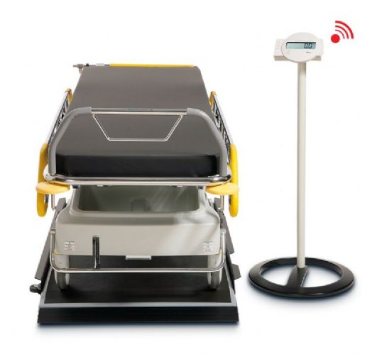 The Gurney and Stretcher Scale is shown with an optional digital readout that also reads the weight aloud 