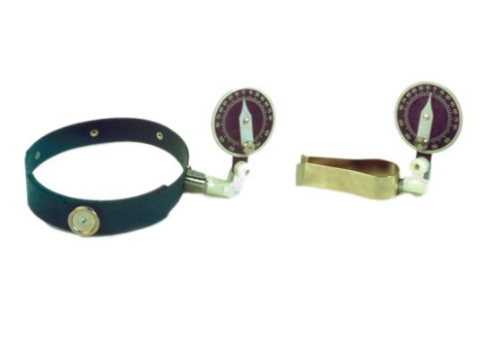 Available with a headband (left) or clip (right) patient attachment