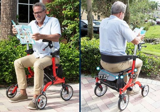 Wide and comfortable seat lets the user take a break whenever needed