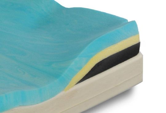 The Jay Union Swirl Memory Foam shows in close up view of the top layers