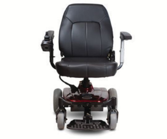 The Jimmie Power Wheelchair has an adjustable seat height