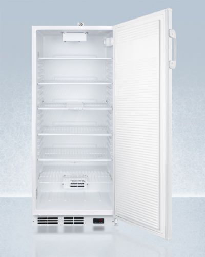 Within the AccuCold Full-sized MED PLUS Medical Refrigerator, the shelving allows for the user to adjust their location to provide maximum storage customization. 