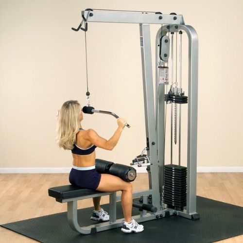 The high pulley overhead allows for optimum back and shoulder isolation. 