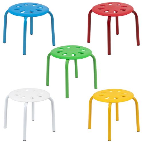 5 Plastic Stool Kids Children Stacking Stools for Classroom Round Seat  Stackable