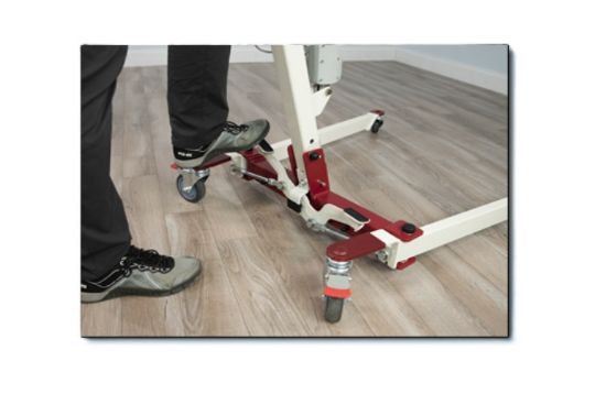 Foldable and Portable Full Body Powered Patient Lift - Leg Opening Foot Pedal