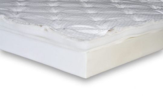 Low Profile Mattress decreases total bed height by 6 inches. Features a high density  polyurethane foam core.
