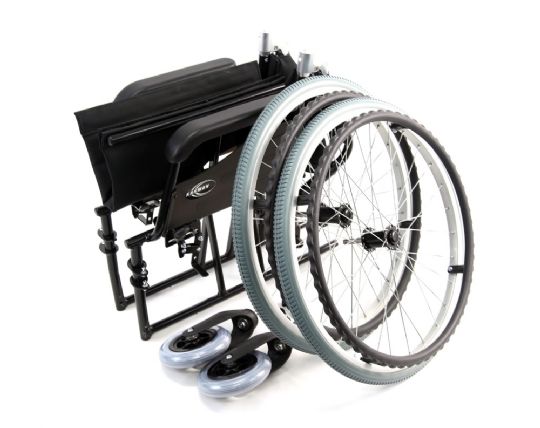 The LT-990 features Quick-Release rear wheels and front casters for easy storage.
