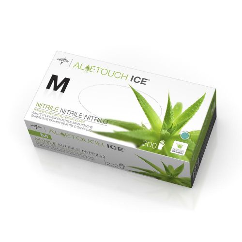 Medium - Aloetouch Ice Nitrile Exam Gloves by Medline