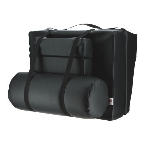 Storage Straps of the Black Vinyl Medical and Therapy Body Positioning System
