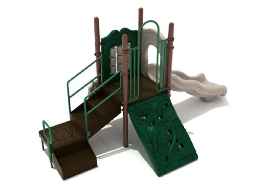 Patriot's Point Compact Children's Outdoor Playground - Neutral Colors Back View