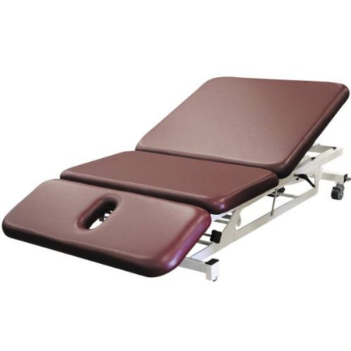 Bariatric Thera-P Physical Therapy Table, 3-Section, in Burgundy
