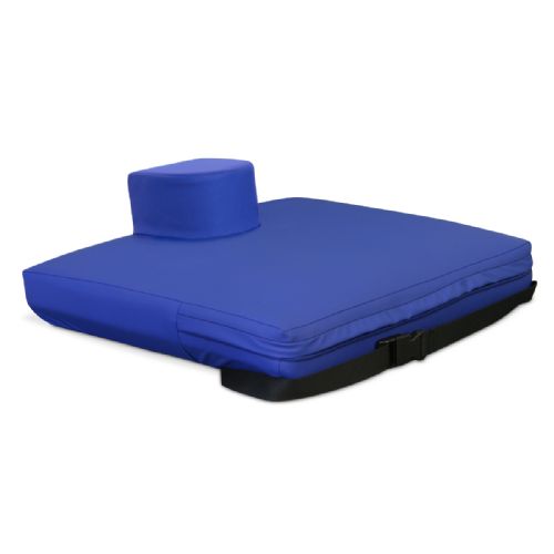 Gel Wedge Seat Cushion with Pommel, Bariatric 22 x 18 x 4 - 2 - Better Posture and Hip Positioning - High Density Foam and Pressure