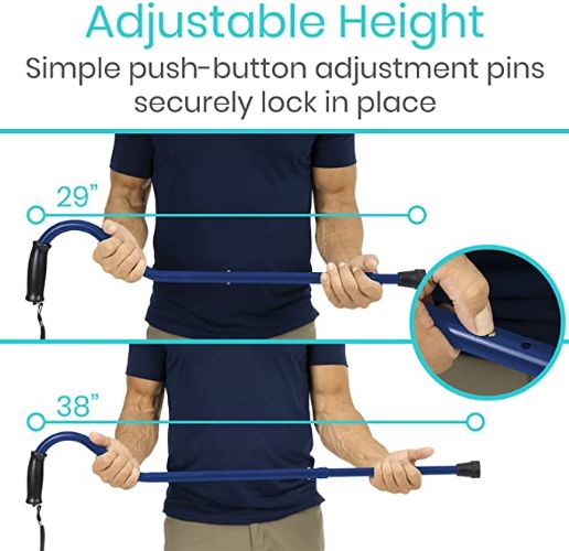 Features an adjustable height