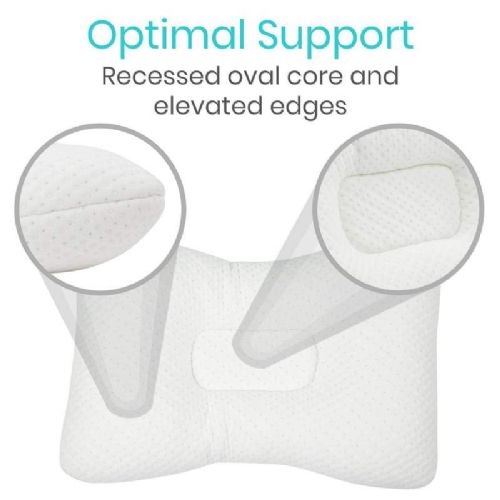Vive Full Lumbar Pillow - Memory Foam Contour Support Cushion for