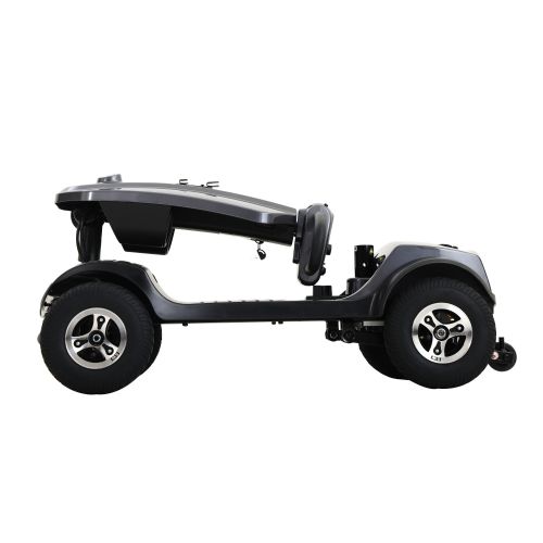 Designed for easy disassembly, this scooter is portable and fits in most car trunks