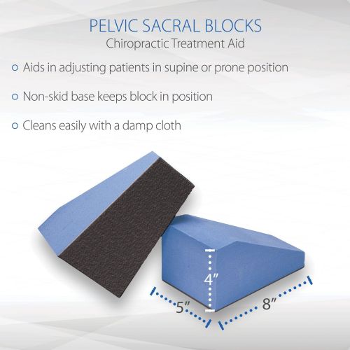 Stronghold Pelvic Sacral Blocks Set High-Density Foam Wedges - Blue Color  Set