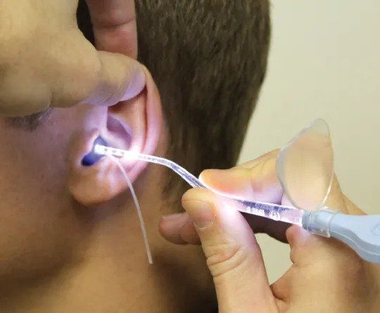 Illumination improves visibility within the ear