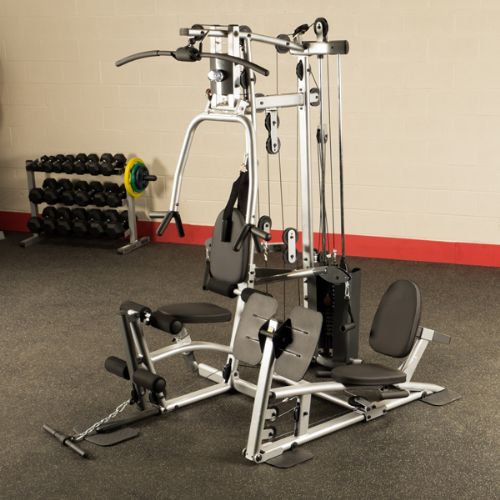 Shown with optional leg press in a gym (sold separately)