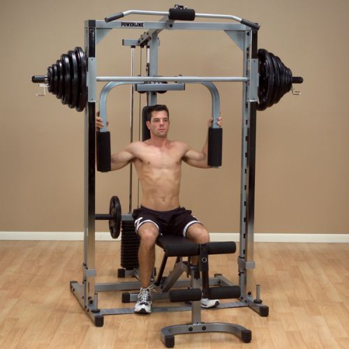 Strengthen upper body and core muscles with the Body-Solid Powerline Smith Machine System