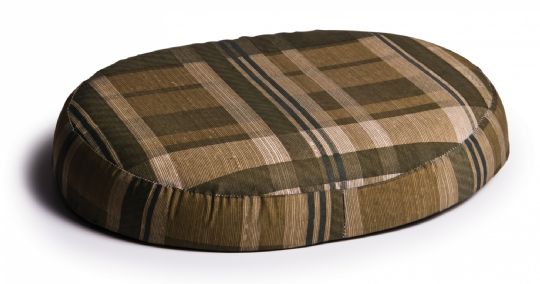 Ring Seat Cushion in Green Plaid