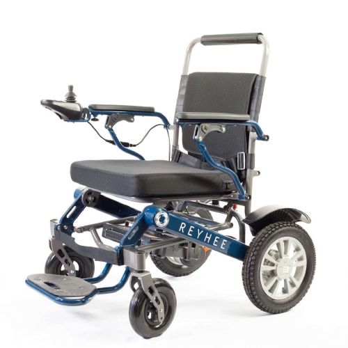 Reyhee Roamer Electric Folding Wheelchair - Blue