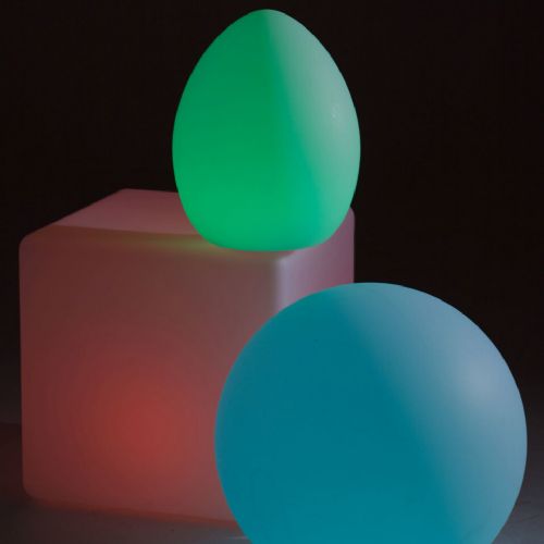 Three different shapes: Egg, Sphere and Cube