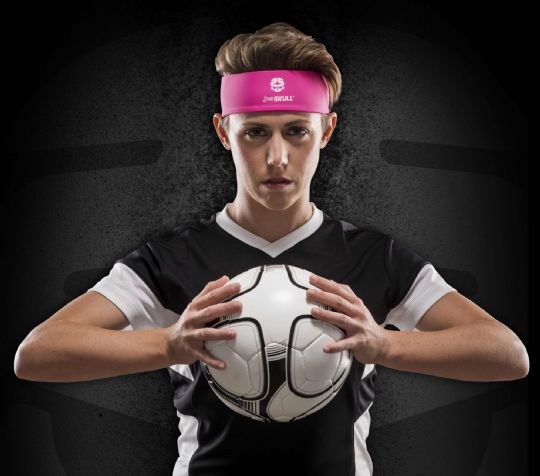 2nd Skull Headbands are the choice of professional athletes, shown here on professional soccer player Meghan Klingenberg.