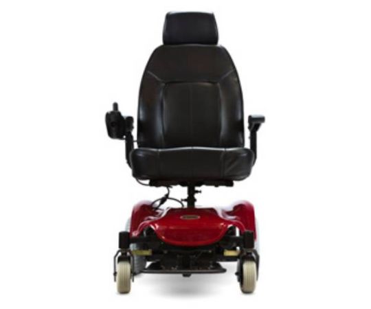 The Streamer Sport Power Wheelchair uses a comfortable captain seat