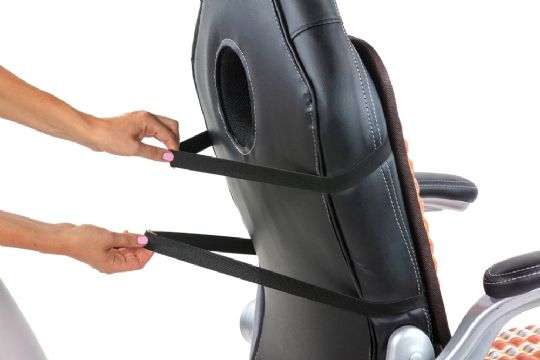 The PEMF Therapy TAO Chair Mat features elastic straps that keep it in place, offering optimal healing.