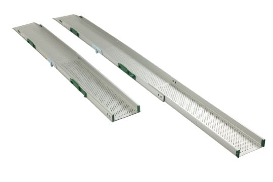 The Stepless Folding Telescopic Ramps has adjustable lengths 
