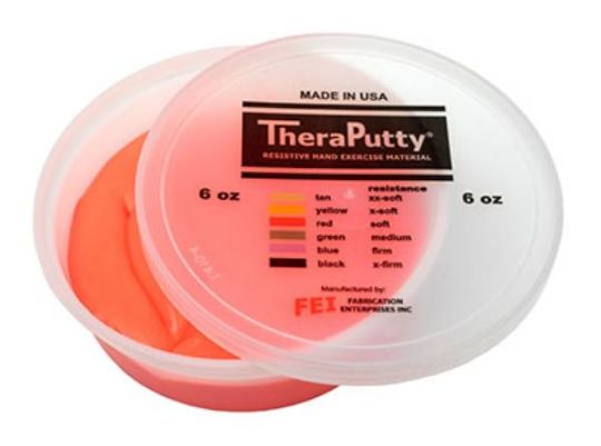 Theraputty comes in easy to open containers