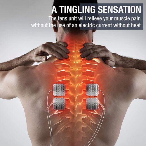 Relief from muscle pain by feeling of tingling sensation from the device.