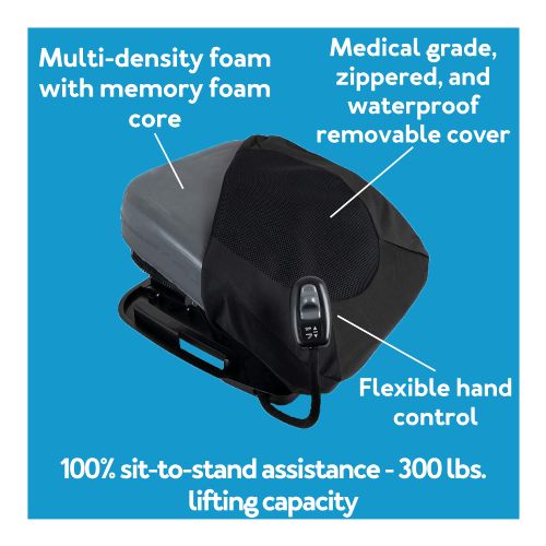 Multiple features of the UpLift chair 