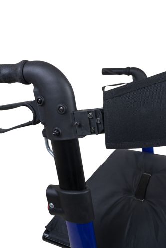 The Voyager XR Rollator uses ergonomic handles