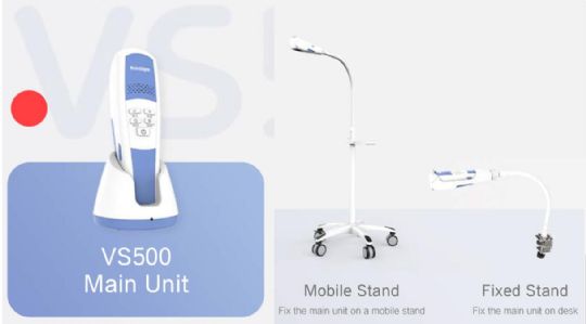 Vein Finder VS500 main unit and additional accessories (mobile and fixed stand) For Sale.