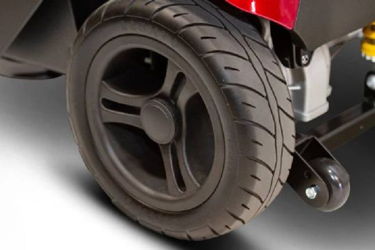Equipped with durable rear wheels that measure 9 inches